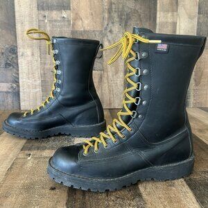 Danner Black Boots with Yellow Laces